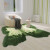 莱居府阁（ROY JOYFGO）进口羊毛手工异形卧室地毯绿色可爱家用飘窗阳台垫房间蝴蝶床边毯 绿白色 1200MM×1800MM