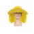 希万辉 遮阳帽配安全帽防晒建筑工地遮阳板罩 黄风扇帽+黄遮阳板带帘