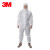 3M 透气带帽连体防护服 工作服工装服套装 4515 白色 XL码 1件