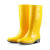 橡胶鞋高长筒雨鞋男女厨房养殖耐磨防滑工业雨靴防汛水鞋定制 黄色 41