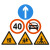 印苼荟 交通安全标识牌定制 道路安全警示牌定做铝板反光膜路牌带抱箍