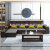 罗哲LUOZHE江西南康家具品牌紫金檀木实木沙发新中式客厅家具现代简约全实木 三人位. 储物弯靠 组合
