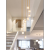 楼梯吊灯长吊灯LOFT复式楼中空轻奢北欧现代简约别墅客厅旋转水晶 直径100cm高9米-45头三色调光