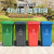 120L挂车塑料垃圾桶户外大号环卫分类商场饭店垃圾废物箱 红色 120L挂车桶分类标