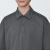 无印良品 MUJI 男式 防紫外线凉感宽版五分袖POLO衫 短袖 防晒 中灰色 L 175/100A