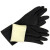 安思尔 87-950 橡胶防化手套植绒衬里直筒袖口黑色劳保手套 加大码1双