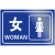 曦润 公共厕所全套标识牌旅游户外公厕男女洗手间卫生间提示标志牌铝板 女厕所 30x40cm