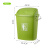 垃圾桶大容量办公室户外物业带盖厨房商特大 加厚绿色40L带盖