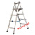 定制可以行走的梯子铝合金人字梯加厚焊接折叠装修木移动程梯 3米 9步人字走梯