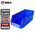 盛富永 斜口分类收纳零件盒 组合式物料盒元件盒塑料盒螺丝物料箱货架 蓝色 C3（加厚）460*300*170