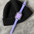 酷件耐脏紫色长春花蓝磁吸硅胶适用iwatch表带4567苹果手表applewatch 紫色带膜保护壳 42mm(1/2/3代)