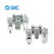 SMC AC系列 空气组合元件:空气过滤器+减压阀+油雾器 AC50-06DE-STV-B