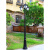 动真格（DongZhenGe）欧式小区路灯双头草坪灯防水户外花园别墅景观灯3米高杆灯AA 2.6米3头 黑色 送LED光源