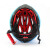 XMSJ超轻可调节自行车头盔EPS + PC户外运动休闲公路山地车骑行头盔带 白红条纹 均码