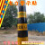 防撞反光膜线杆加厚贴电力印字铝基膜红白黑黄警示自粘膜 一黑一黄 宽20厘米长50米