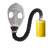 普达 防毒面具军全面罩过滤式防酸性气体二氧化硫生化 4001全面罩+7号中罐