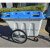 小轮可进电梯塑料环卫保洁清运车移动垃圾桶垃圾车手推车户外带盖 蓝白色400L