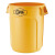 定制GNF圆形塑料桶储物桶带盖大号垃圾桶户外小区物业塑料环卫桶 特厚75升黄不带盖