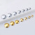汇尚品众  铜镜钉装饰钉装饰盖广告螺丝广告钉玻璃镜钉10-22mm  单位：套 钛金色（直径16mm） 