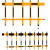 双层栅栏道闸停车场铝合金抬杆小区门升降电动遥控道闸机四方栅栏 捷顺四方黄黑栅栏5米