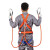 JOHA防坠落安全带全身安全绳高空作业保险带 双大钩1.6米[带护腰]