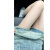 谷蒂思 高腰牛仔短裤女2024年夏季新款遮肚显瘦梨形身材a字半身裙小众潮 浅蓝色 M