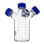 二口/三口/四口流动相液瓶 螺口储液瓶色谱溶剂瓶蓝盖丝试剂瓶 二口 2000ml 流动相瓶