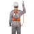 哥尔姆 安全带 GM8080 安全绳 电工 半身 带护腰 涤纶 单小钩1.8米