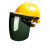 曌月定制电焊面罩配安全帽式焊工防护面具防烤脸护脸全脸焊头戴式焊帽 (灰色)面罩+三筋透气(黄色)安全