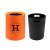 FW1273 简约双层拉极桶厨房垃圾篓纸筒塑料垃圾桶双层带内筒 小号橙色
