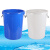 大号垃圾桶圆形户外环卫桶厨房分类桶特大餐厨商用泔水桶带盖 L100蓝色无盖