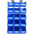 加厚塑料组合式零件盒物料盒组立元件盒组立螺丝盒子塑料货架 Q6号蓝[520*350*190]