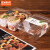 京洲实邦 三明治包装盒打包盒一次性商用 盒+手工烘焙贴纸 50套