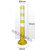 嘉博森75CM塑料警示柱PU弹力柱道路防撞柱反光示警桩路障柱隔离桩道口柱 PU75CM黄色(国标)+螺丝