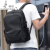 袋鼠（KANGAROO）轻奢品牌商务休闲时尚双肩包男女学生书包大容量旅行包高颜值电脑 升级版-黑色加厚面料+USB