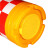 筑筠 防撞桶 道路安全警示反光桶 塑料水马 吹塑防撞桶400mm*700mm 单位：个
