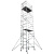 铝合金焊接直爬梯架子脚手架单双宽铝合金快装移动架建筑装修梯子 长2米*宽1.35米*高4米