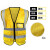 反光背心马甲安全服定制工作交通驾驶员夜光衣工地施工衣服可印字 多口袋网布黄色-B12-T21-Q28 L