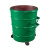 定制适用铁垃圾桶 户外环卫挂车大铁桶 360L铁制垃圾桶 市政铁皮 1.8mm厚绿色无盖