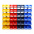 宜统 零件盒 货架物料盒 工具盒螺丝盒 五金零件收纳分类盒加厚斜口蓝色 长400宽350高160mm