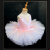 雅尔索六一表演服芭蕾舞裙女童蓬蓬裙儿童舞蹈服幼儿小天鹅舞蹈演出服公 粉红色 110