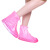 螺客岩（Locroyon）防雨鞋套  成人夏季防水防滑防雨鞋加厚耐磨雨具雨靴套一次性透明鞋套 LKY-611/红色-S