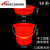 干湿过滤分离带滤网垃圾桶大号厨房厨余茶水茶叶沥水水桶篮桶 红色14升【有盖子】+红色沥水篮
