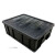 JGY44 周转箱 黑色收纳整理筐 电子元器件物料盒子 养龟塑胶箱 3号带盖350*265*125mm 其他