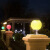 圆球太阳能柱子灯新款太阳能户外家用柱子大门灯防水太阳能庭院灯 30CM太阳能遥控四色柱头灯