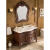 奢菱（SHELING）欧式浴室柜实木雕花卫浴柜大理石洗漱台高端欧式橡木浴室柜组合洗 橡木0.8米