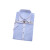 中神盾 MD626  女式短袖衬衫修身韩版职业商务衬衣 蓝色竖条纹拼白领(1-9件价格)39码（2XL）