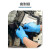 帮手仕一次性蓝色防护手套（无粉）防滑耐磨盒装抽取式PVC材质丁腈合成手套 合成丁腈（M码1000只）