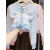 WJXR小香风针织衫女秋季外套薄款毛衣设计感慵懒风长袖上衣短款开衫 粉色 S