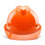 正远ABS安全帽 V型防砸透气工地安全帽 橘色按键式 1顶